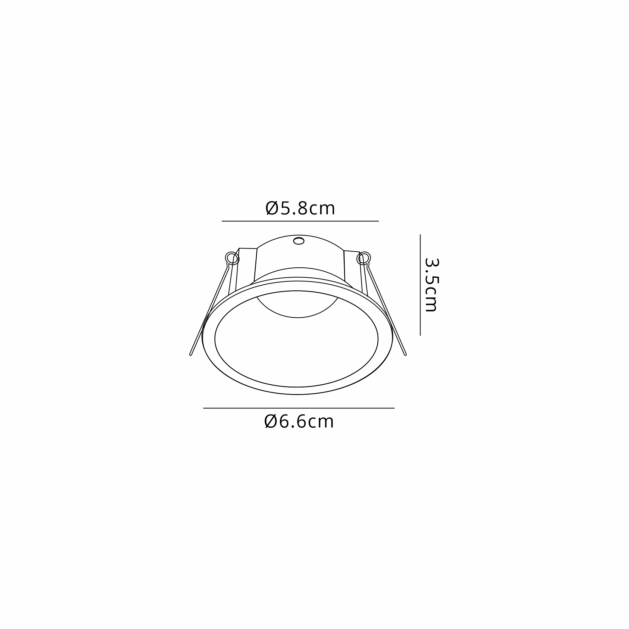 Kiel Recessed Ceiling Luminaires Mantra Fusion Round Recess Ceiling